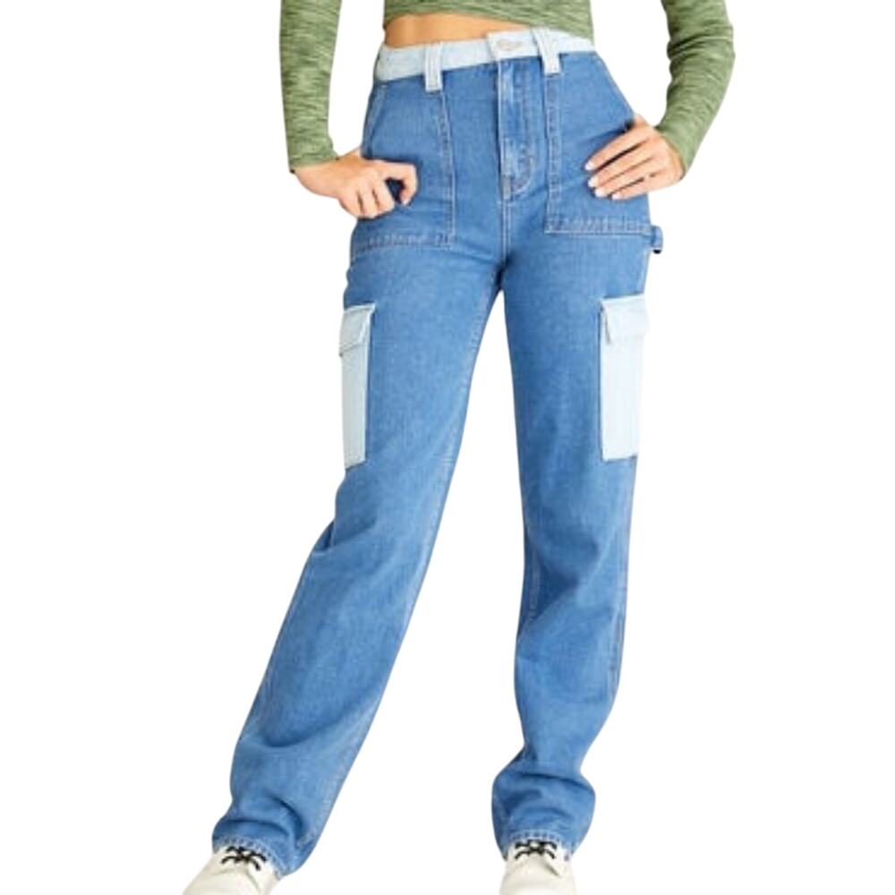 Pacsun Colorblock Boyfriend Cargo Carpenter Pants, 26